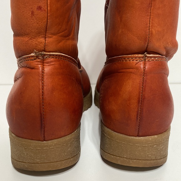 Vintage Hush Puppies Women’s Rust Leather Insulated Zip Up Winter Boots - Picture 5 of 12